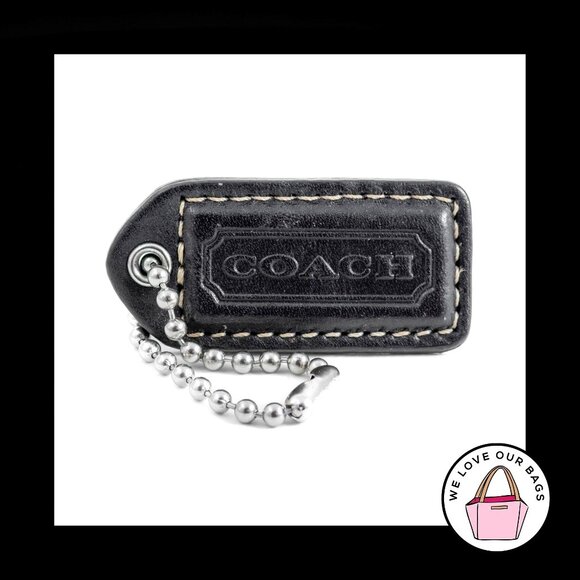 2" Med Y2K VINTAGE COACH Espresso Brown Leather Fob Bag Charm Keychain Hang Tag - Picture 1 of 1